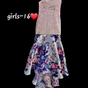 Girls floral formal dress